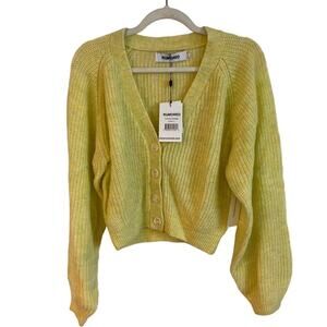 NWT Rumored Frenchie Cardigan Sweater in Limon Sz Large